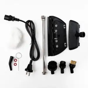 Пароочиститель ручной Steam Cleaner 2500 Вт с набором насадок и баком 1.2л HP-SC-002-white Yiwu UA