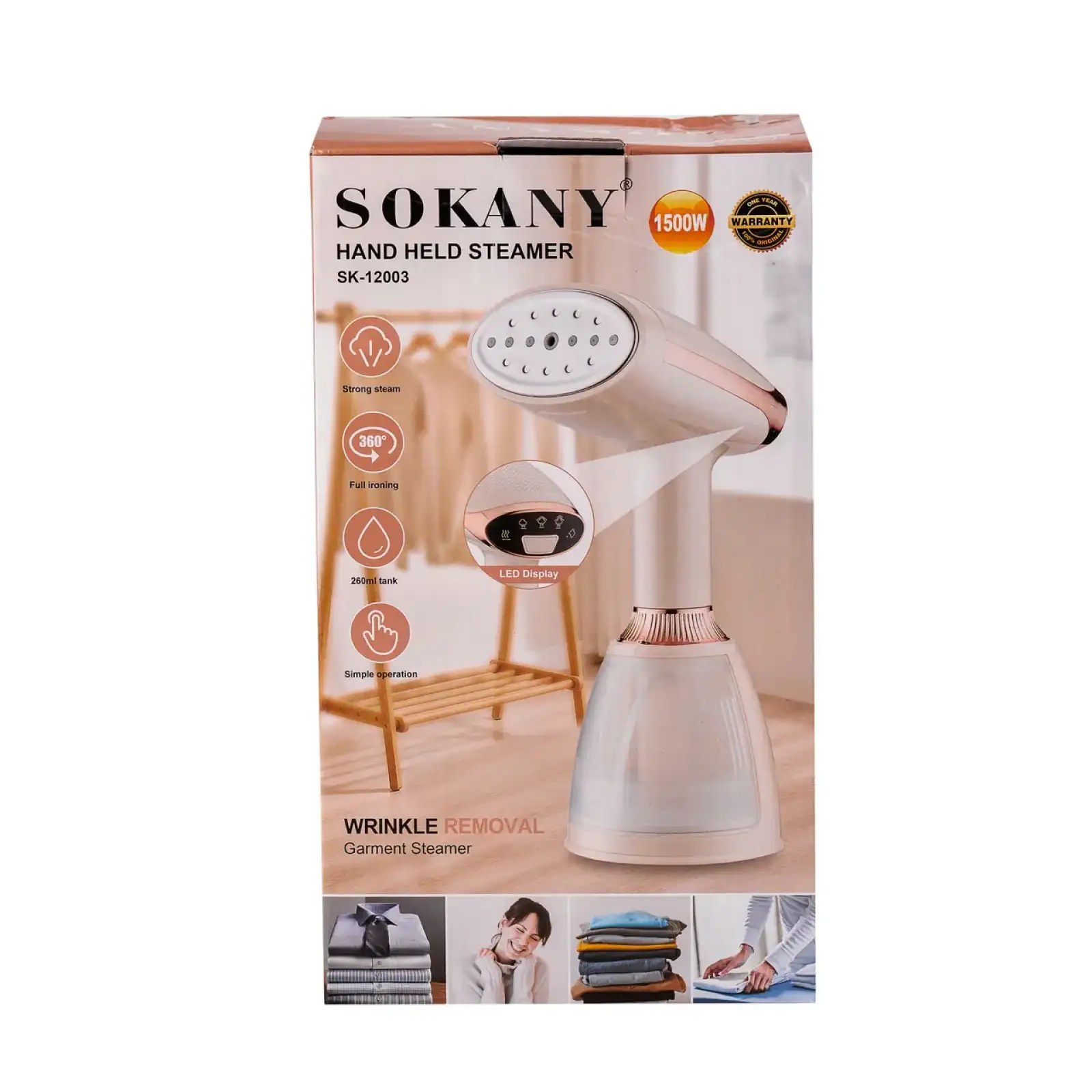 Ручной отпариватель 1500 Вт парогенератор паровой утюг Sokany SK-12003 UA