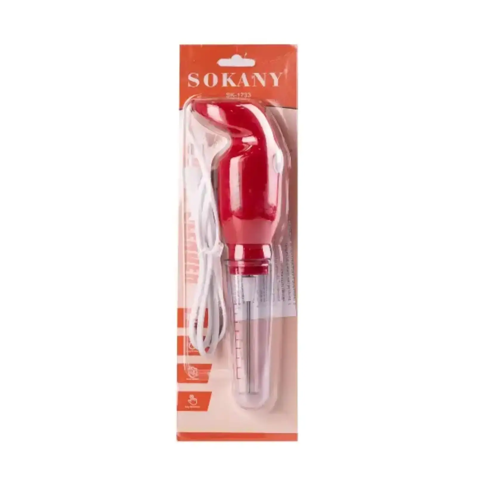 Капучинатор Sokany ручний 25W Червоний SK-1733 (SK1733R) UA