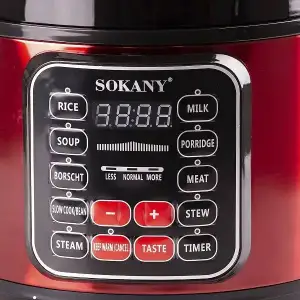 Мультиварка электрическая Sokany 1000 Вт на 5 л с антипригарным покрытием SK-2402-5L UA