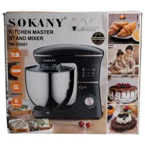 Планетарный миксер Sokany 1400 Вт с чашей 11 л 6 режимов скорости SK-05001 UA