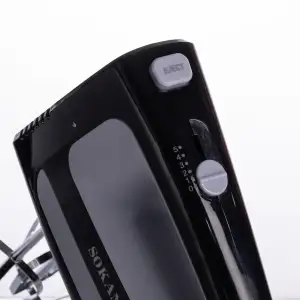 Стационарный миксер Sokany CX-6622 с чашей 3.5 л, 400 Вт, 5 скоростей, 2 насадкиЧерный UA