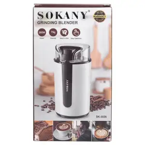 Кофемолка электрическая 200 Вт автоматическая 75 г для мелкого помола Sokany SK-3026 UA