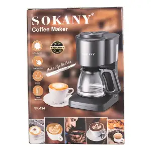 Кофеварка капельная Sokany с подогревом кофейника 600 мл SK-124 UA
