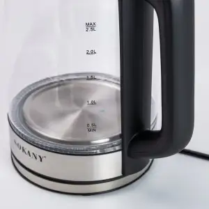 Чайник электрический Sokany SK-09013 2.5 литра прозрачный UA