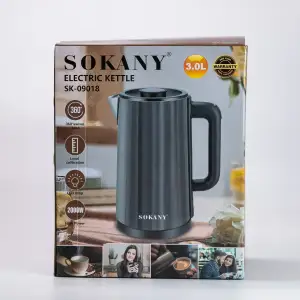Електрочайник Sokany 3 літри Сірий SK-09018G UA