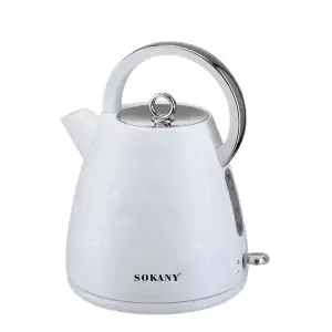 Електрочайник Sokany 1.7 літра безшумний 1850 Вт Білий SK1033B (SK1033W) UA