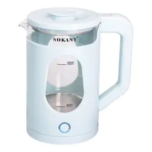 Електрочайник побутовий 2,3 л Sokany дисковий з автовимкненням SK-SH-1071BL UA