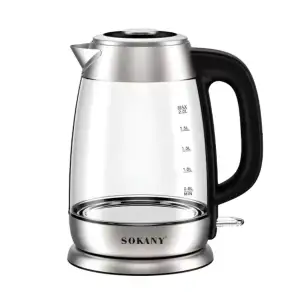 Електрочайник Sokany Electric Kettle 2000W 2l прозорий чайник SKSH1069 UA