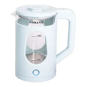 Електрочайник побутовий 2,3 л Sokany дисковий з автовимкненням SK-SH-1071BL UA