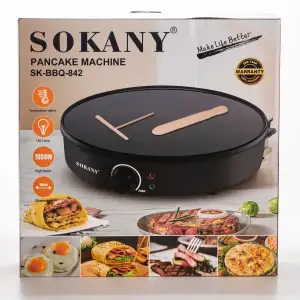 Блинница электрическая Sokany SK-BBQ-842 электроблинница Ø30 см автоматическая блинница для дома профессиональная Yiwu UA
