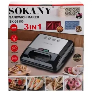Мультипекар 3 в 1 Sokany антипригарне покриття 1750Вт SK-08153 UA