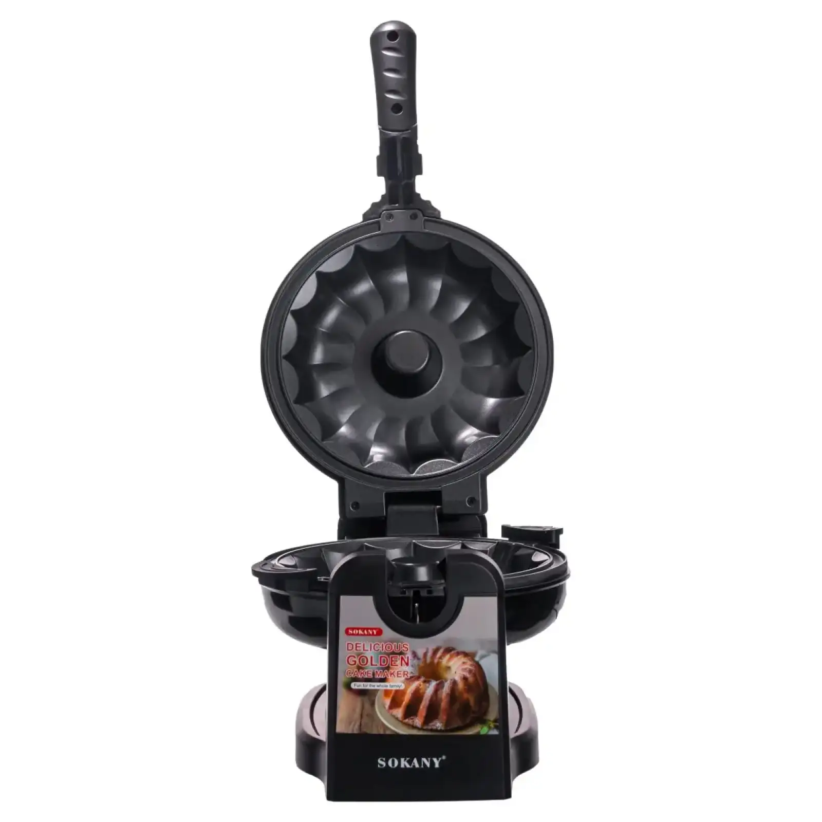 Кексница электрическая 1800 Вт с антипригарным покрытием 37×17×18 (см) Черный SK-BBQ-837 Sokany UA