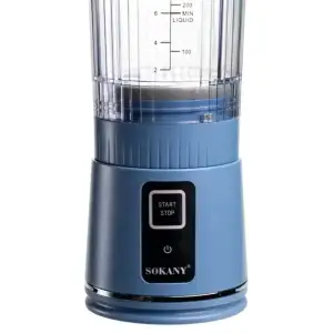 Портативний блендер-шейкер на акумуляторі 500 мл USB Синій SK-01023BL Sokany UA