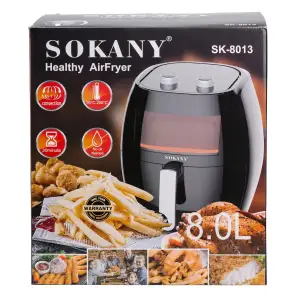 Мультипіч Sokany на 8 літрів 1800 Вт чорна SK8013 UA