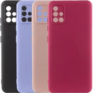 Колір: Бордовий - Чохол TPU GETMAN Liquid Silk Full Camera для Samsung Galaxy A71 Marsala