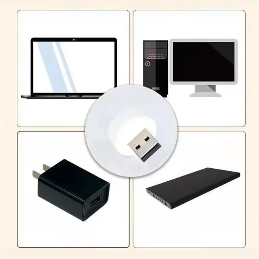 USB лампа LED 1W Білий / Циліндр