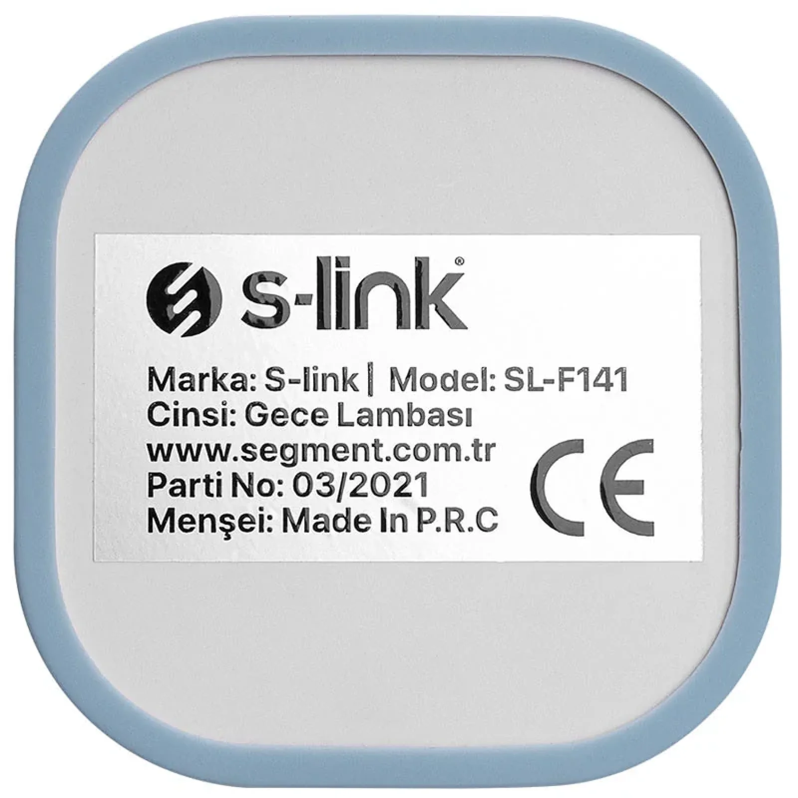 Ліхтар акумуляторний S-link SL-F141 1W Led 1200mAh Rechargeable Touch On/Off Блакитний