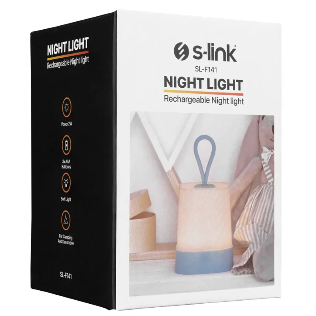 Ліхтар акумуляторний S-link SL-F141 1W Led 1200mAh Rechargeable Touch On/Off Блакитний