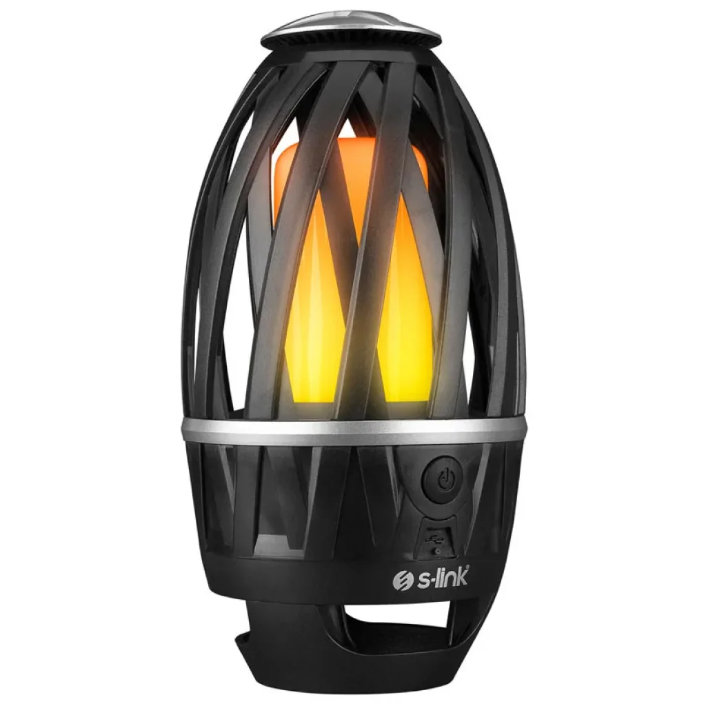 Ліхтар акумуляторний S-link SL-F807 34 Leds 1200mAh USB Rechargeable Flame Effect Decorative Чорний