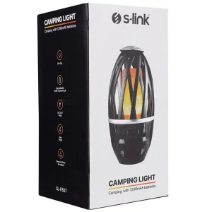 Ліхтар акумуляторний S-link SL-F807 34 Leds 1200mAh USB Rechargeable Flame Effect Decorative Чорний