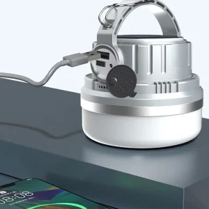 Кемпінговий ліхтар акумуляторний AK-004 Solar Silver