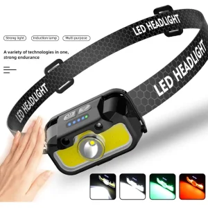 Налобний ліхтар акумуляторний LED RGB 1806 Black UA