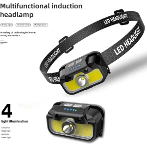 Налобний ліхтар акумуляторний LED RGB 1806 Black UA