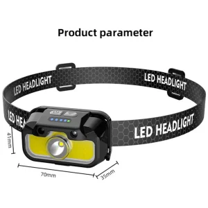 Налобний ліхтар акумуляторний LED RGB 1806 Black UA