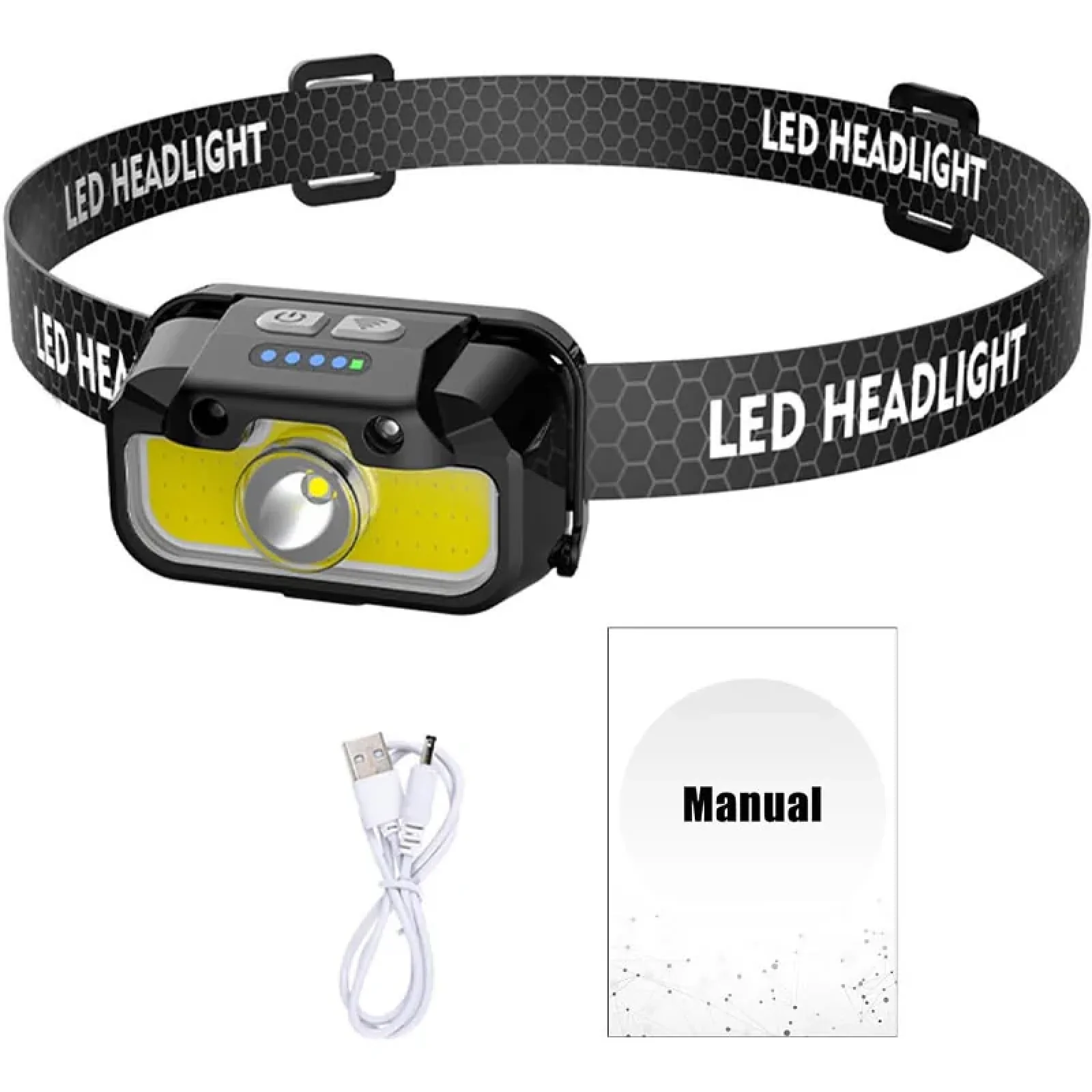 Налобний ліхтар акумуляторний LED RGB 1806 Black UA