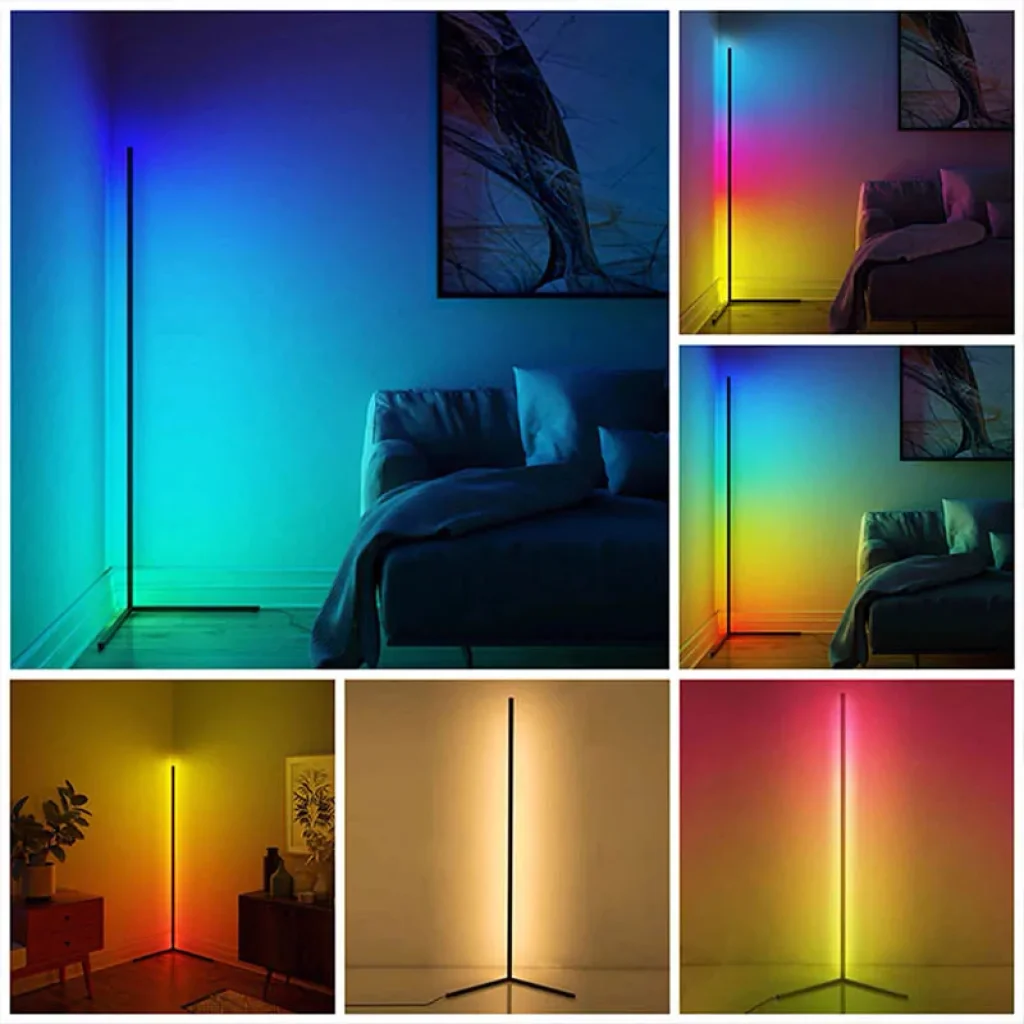 Підлогова кутова LED лампа RGB Magic 1 Bluetooth USB with app Black