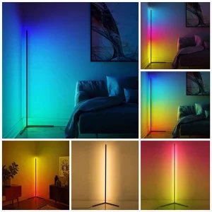 Підлогова кутова LED лампа RGB Magic 1 Bluetooth USB with app Black