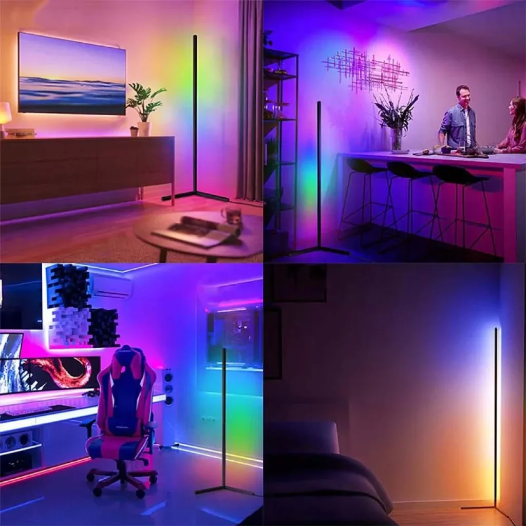 Підлогова кутова LED лампа RGB Magic 1 Bluetooth USB with app Black