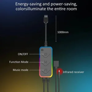 Підлогова кутова LED лампа RGB Magic 1 Bluetooth USB with app Black