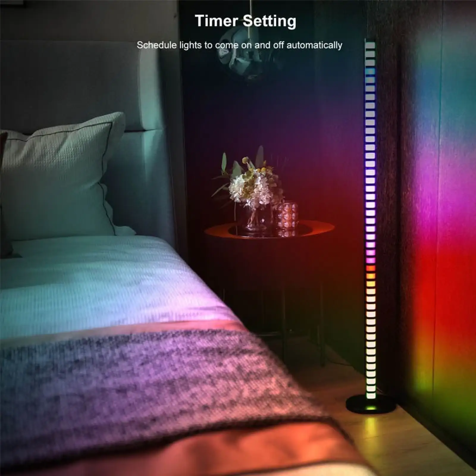 Підлогова кутова LED лампа RGB Magic 2 Bluetooth USB with app Black