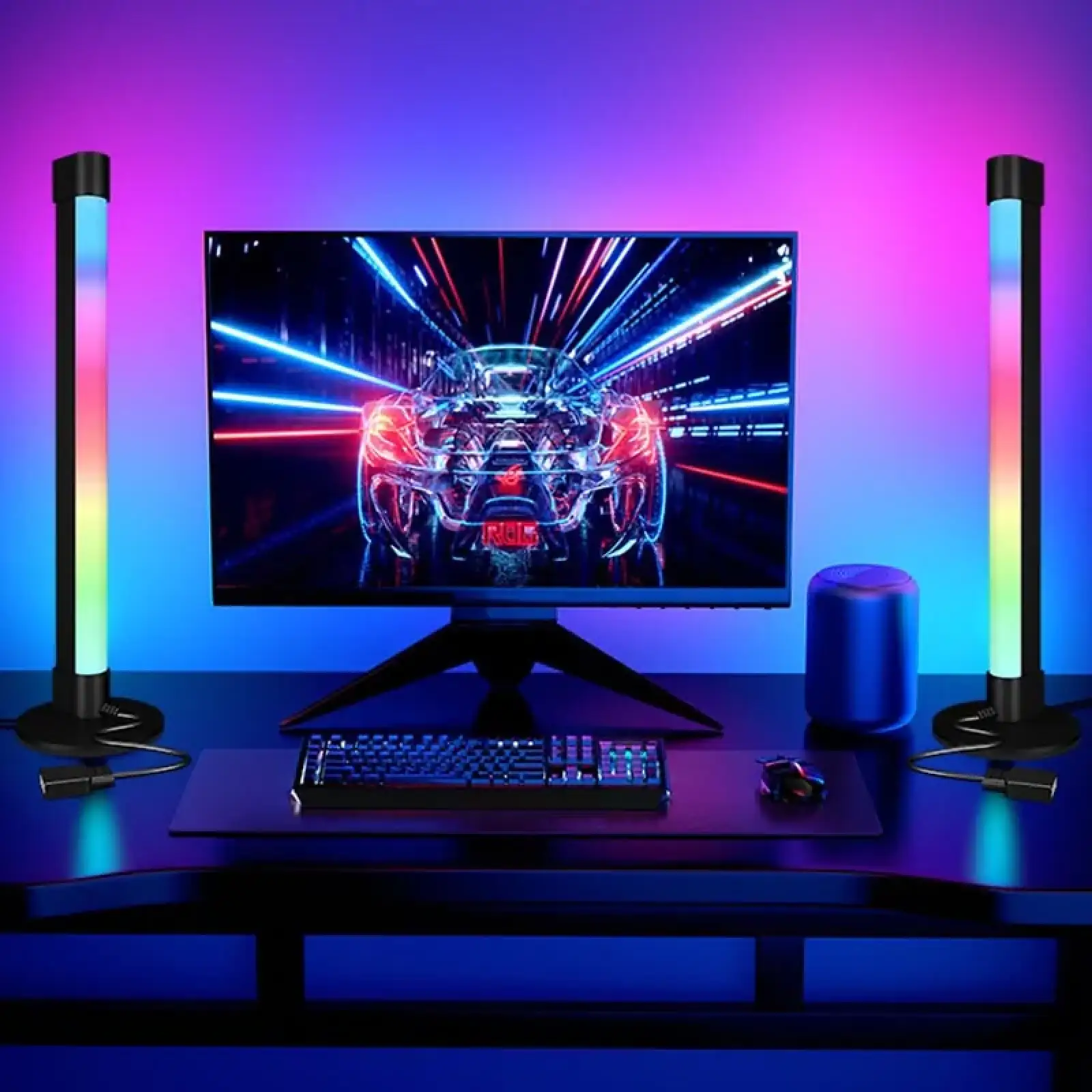 Настільна LED лампа RGB 5V Panel 2 Single side Bluetooth dual pack USB with app Black