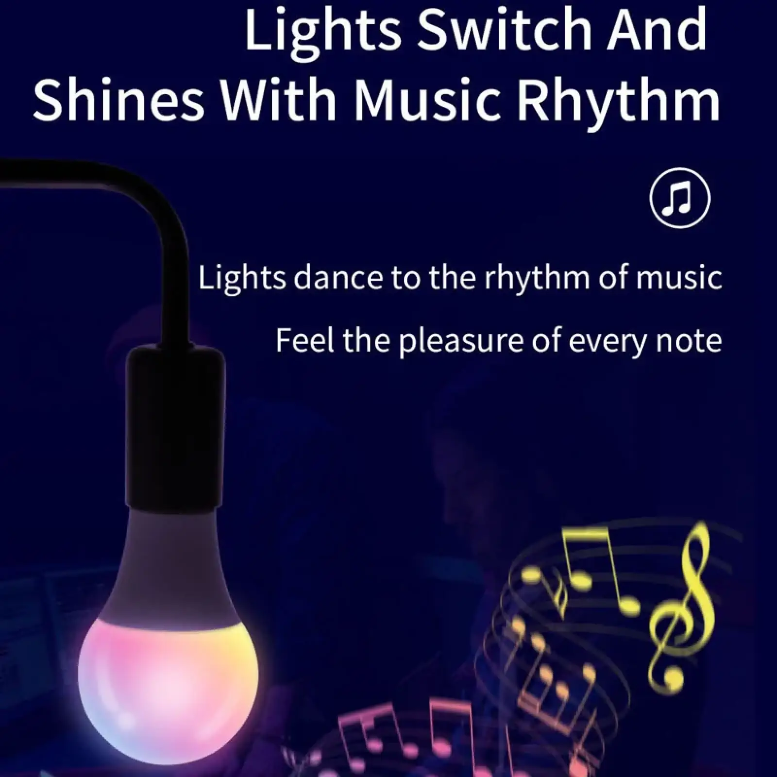 Світлодіодна RGB лампочка Smart bulb light 2pcs with Bluetooth E27 with app White