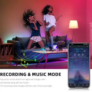 Світлодіодна RGB лампочка Smart bulb light 2pcs with Bluetooth E27 with app White