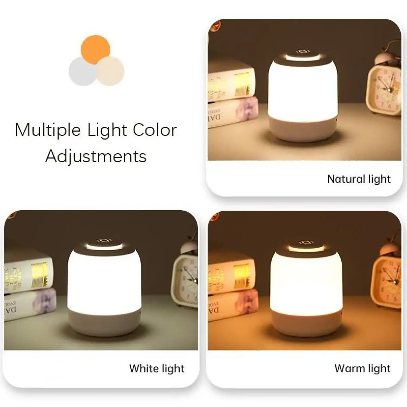 Настільний сенсорний LED світильник 3 colour light MZ-L2701 White