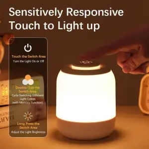 Настільний сенсорний LED світильник 3 colour light MZ-L2701 Pink