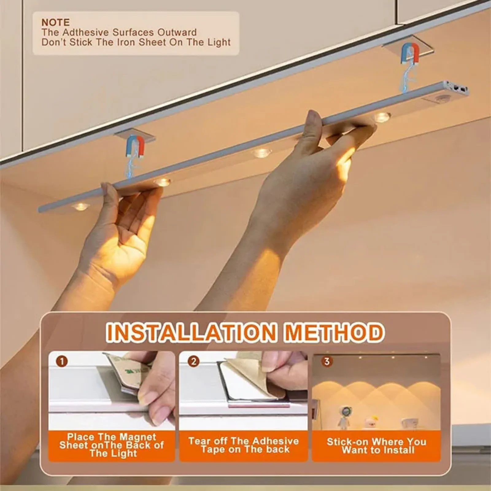 Сенсорний світильник LED з датчиком руху MZ-L1602 (40*10*600mm) White