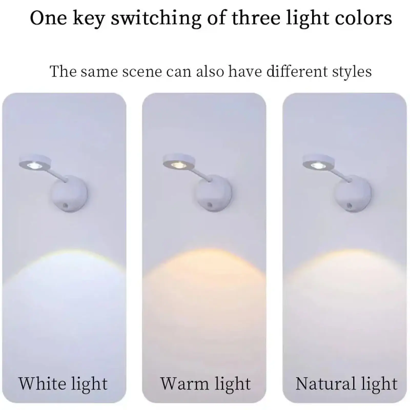 Настільна лампа LED з датчиком руху 3 colour light MZ-L2201 White