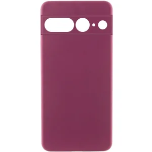 Колір: Бордовий - Чохол Silicone Cover Lakshmi Full Camera (AAA) для Google Pixel 7 Pro Plum