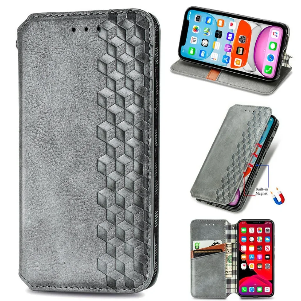 Чехол Getman Cubic PU Case для Xiaomi Poco X5 5G / Redmi Note 12 5G Gray