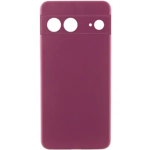 Колір: Бордовий - Чохол Silicone Cover Lakshmi Full Camera (AAA) для Google Pixel 7a Plum