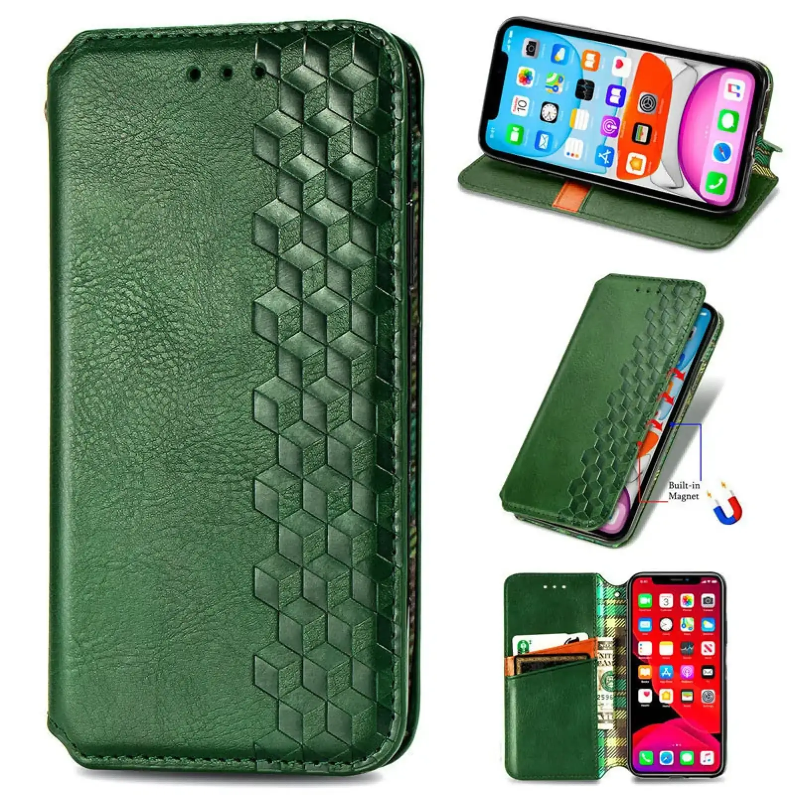 Чохол Getman Cubic PU Case для Xiaomi 13 Pro Green