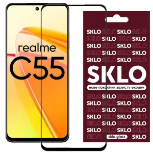 Захисне скло Full Glue 5D Black для Realme C55