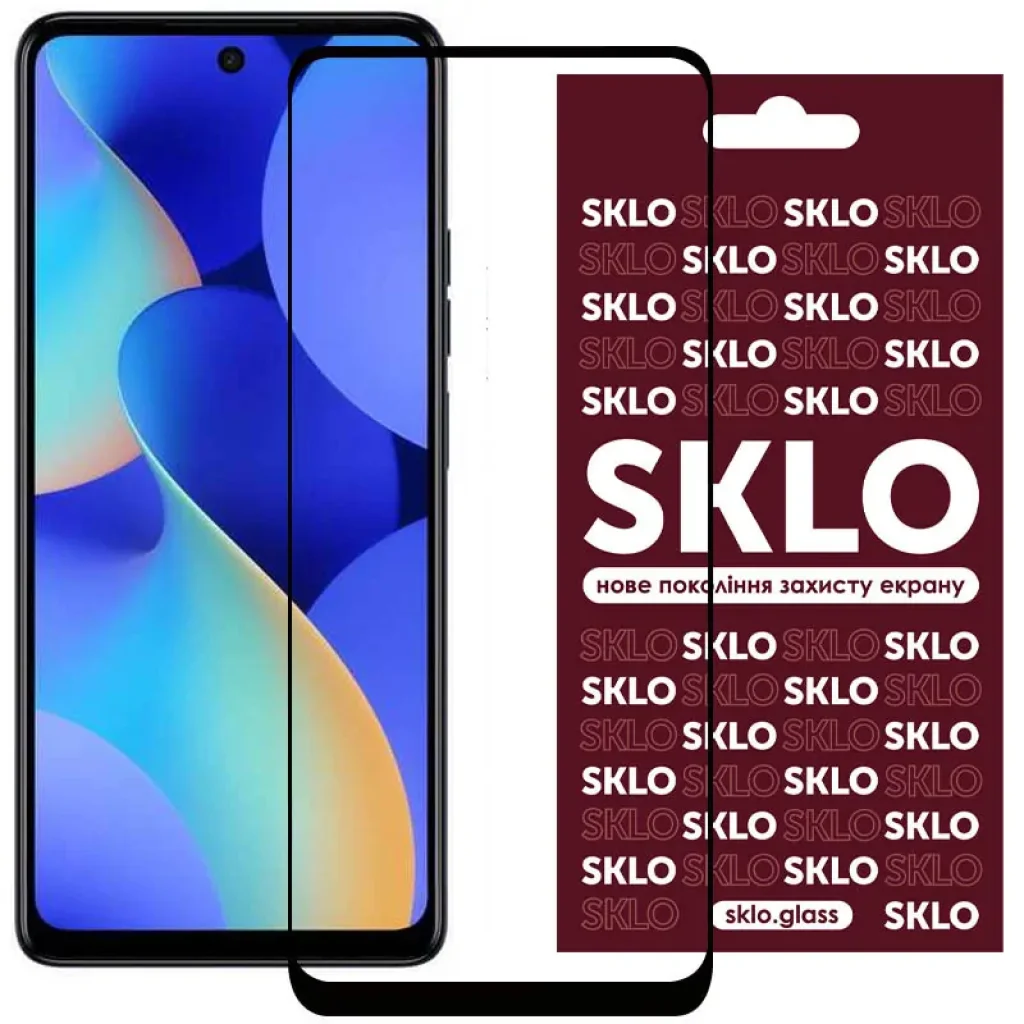 Захисне скло Full Glue 5D Black для TECNO Spark 10 Pro