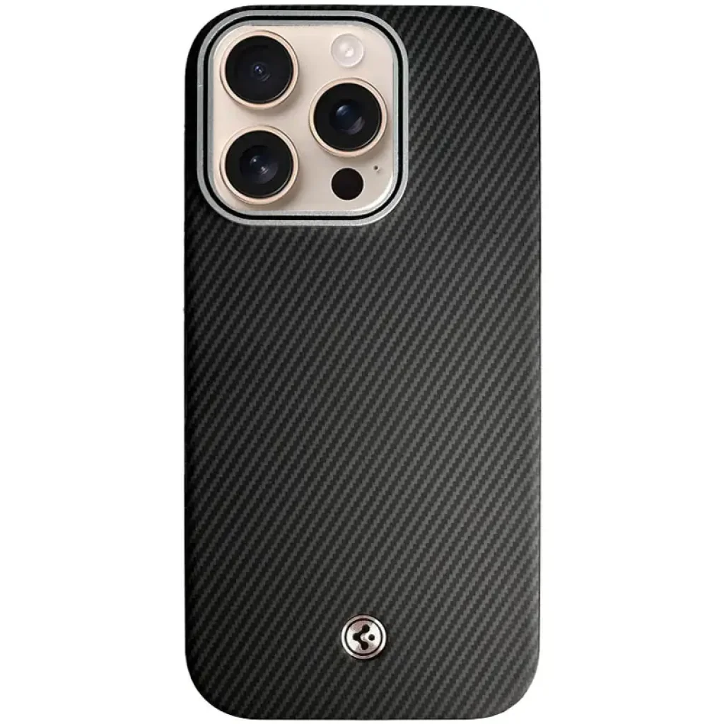 Чохол SGP PC+Leather with MagSafe для Apple iPhone 15 Pro Carbon