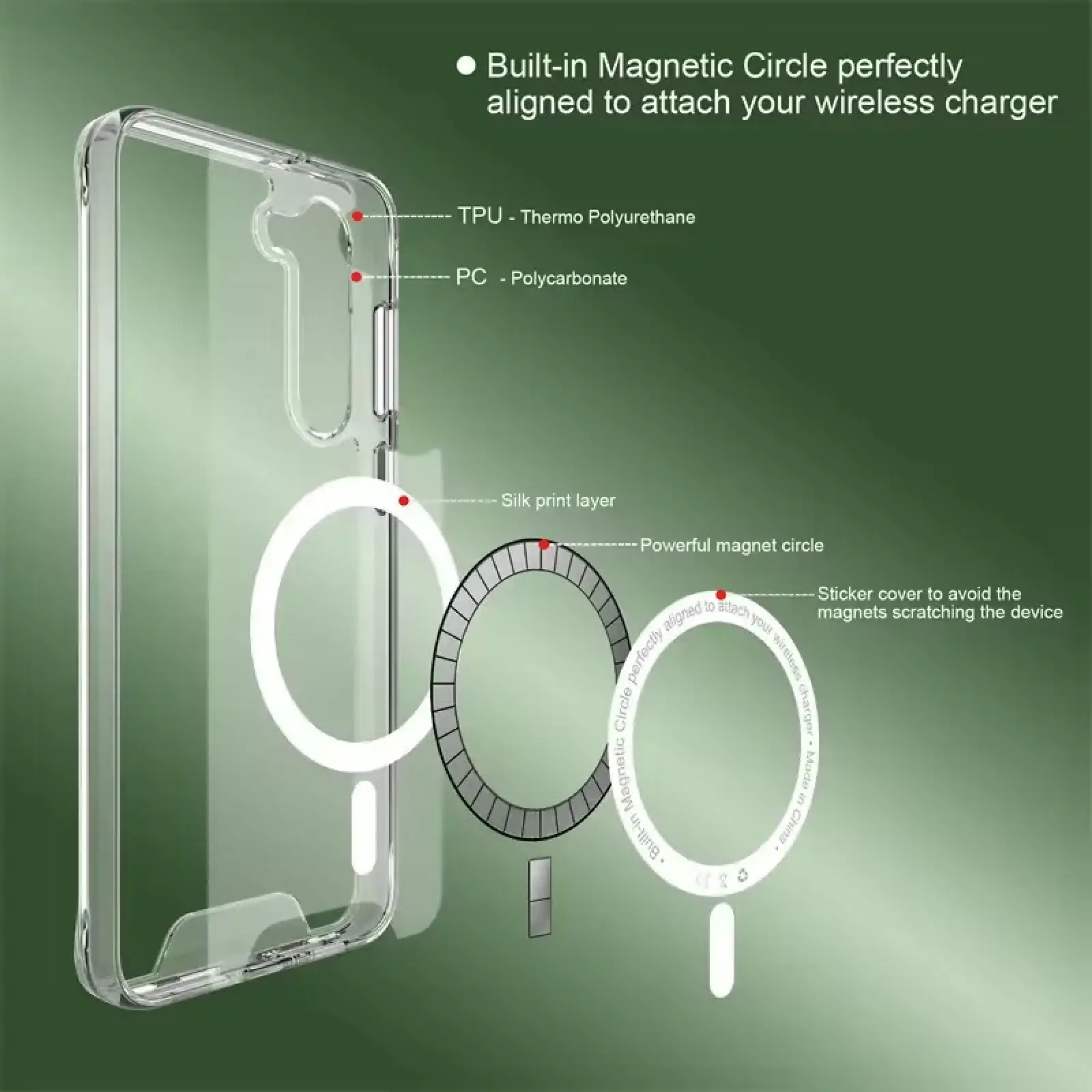 Чохол TPU Space Case with MagSafe для Samsung Galaxy S23 FE